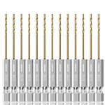 Aimlentool 13PC 1/16" Titanium Coated Twist Hex Shank Drill Bit Set, 135.... Fixed Price $13.44.