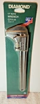 Nos Diamond Horseshoe 11" Adjustable Pipe Monkey Wrench Smooth Flat Jaw Auto. Fixed Price $59.00.