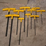 Bondhus 13138 BTX10 10-PIECE Sae T-handle Steel Hex Key Set Non-ratcheting. Fixed Price $23.00.