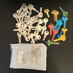 Blank Key Lot Ilco Color Lite National Mix & Brand House Rental Arts Craft. Fixed Price $24.99.
