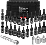 Lytool Torx And Hex Bit Socket Set, 25 Pcs 1/4" Allen Key Star One Size. Fixed Price $34.99.