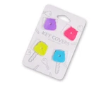 4-PACK Colorful Silicone Owl Cover Gift Set Keyring Pink Purple Yellow Blue. Fixed Price $9.99.
