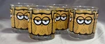 Set Of 4 Owl Low Ball Libby Glasses. Mid-century. M. Petti. Excellent Condition. Fixed Price $89.99.