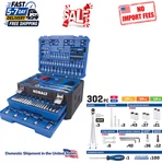 Kobalt 302PCS Chrome Metric Standard (sae) Mechanics Tool Set With Hard Case. Fixed Price $119.99.