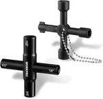 2PC Water Key Wrench, 40CR Universal Utility Way Sillcock Multifunctional. Fixed Price $16.18.