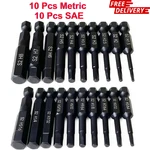 Hex Head Allen Wrench Drill Bit Set, 10PC Metric & Sae, 1/4" Release Shank. Fixed Price $18.98.