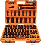 1/2" Drive Master Impact Socket Set, 65 Piece, With Adapters & Ratchet Black. Fixed Price $155.99.