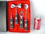 Apex Bar Tool (4) Pc Set With Leather Handles Japan. Fixed Price $16.95.