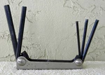 Vtg Snap-on Kenosha #AWM5K 5PC Folding Metric Hex Allen Wrench Set 4MM-10MM. Fixed Price $18.00.