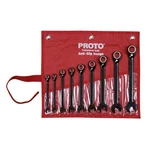 Proto 9 Piece Full Polish Combination Reversible Ratcheting Wrench Set 12 Point. Fixed Price $219.76.