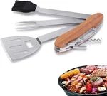 Protool 4 1 Bbq Foldable Portable Tools Set Grill & Camping Wood Handle Fork. Fixed Price $12.99.