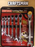 Craftsman Locking Flex Wrench Set 942400 7 Pc Ratcheting Sae Made Usa. Fixed Price $259.00.