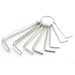 8PCS Silver Allen Wrenches Set, 1.5-6 Mm Hex Key Chain Portable. Fixed Price $9.51.