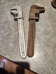 Craftsman Vintage 9" Adjustable Pipe Wrench 44490 & Unmarked. Fixed Price $19.99.