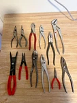 Vintage Usa/west Germany Plier Lot, Klien, Cresent, Diamalloy, Wizard, Proto. Fixed Price $35.00.