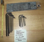 Vintage Sears Craftsman 9 46684 Metric -v- Hex Key Set 14 Piece Hollow Screw. Fixed Price $19.99.