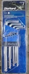 Diehard 10 Pc Metric Long Arm Hex Key Set, DH50008, Storage Caddy, Ball End. Fixed Price $14.00.