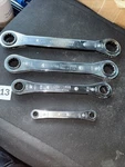 Sears Craftsman Usa Ratcheting Double Box End Wrench Set Sae 4PC 42165 42164. Fixed Price $35.00.