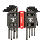 26-PIECE Sae/metric Ball End Long Arm Hex Key Set With Storage Case Sunex. Fixed Price $39.06.