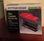 Pittsburgh 10PC T-handled Hex Key Set With Stand -sae- Item #62161 Brand New. Fixed Price $15.00.