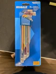 Kobalt 9 Pc Multicolor Hex Key Set Metric. Fixed Price $20.00.