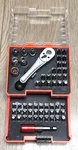 58PC Mini Ratchet Set W/ Bits, Adapters Sockets And Case, Great Gift. Fixed Price $46.49.