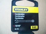 New Stanley Long Full Polish Combination Wrench 15/16" Inch. Fixed Price $8.50.