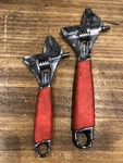 Snap-on ADHW6A ADHW8A 2PC Red Soft Grip Wide Mouth Adjustable Wrench Set Used. Fixed Price $242.00.