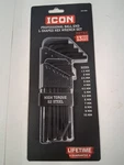 Icon Piece Metric Hex Key Set Ball End Wrench Kit 57928 HM1300. Fixed Price $19.95.