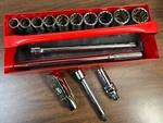 Snap-on 414AHD 15PC 3/4" Dr 12PT Shallow General Service Socket Set + Carrier. Fixed Price $1195.00.