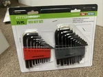 Pittsburgh 25 Sae/metric Piece Hex Key Set W/storage #5962. Fixed Price $9.79.
