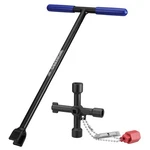 Workpro 28" Water Meter Key 4-WAY Utility Valve Shut Off Heavy Duty Steel Non-sl. Fixed Price $52.59.