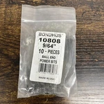 Bondhus 10808 Ball End Power Bits 9/64" (10-PIECES). Fixed Price $19.95.