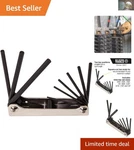 Lightweight Klein Tools Folding Hex Key Set 9 Sae Sizes, Perfect For On-the-go. Fixed Price $22.99.