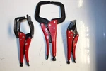 Blue-point Tools Locking Clamps/sheet Metal, C-clamps 3 Piece Set Red Handle Usa. Fixed Price $99.00.