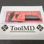 Snap-on Tools Usa New 9PC Metric L-shaped Screwhold Ball Hex Wrench Set AWMBPH9. Fixed Price $99.95.