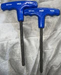 Lot Of 3: Vaco 76306 Hex Key Wrench 6MM Plastic T-handle 6" Long. Fixed Price $12.00.