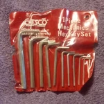 Chesco 11-PIECE Sae Steel L-shaped Hex Key Set, Silver, 70061. Fixed Price $12.00.