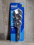 New Kobalt 3-PIECE Chrome Vanadium Steel Adjustable Wrench Set. Fixed Price $17.97.