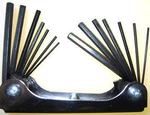 14 Piece Sae And Metric Folding Pocket Hex Key Allen Wrench Up Tool Set. Fixed Price $18.39.