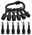 Katerk 6PCS Bit Holder With Carabiner Socket For Key Chain Size, Total Black. Fixed Price $27.35.