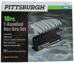Pittsburgh 62172 10-PC Metric T-handle Hex Key Set Chrome Vanadium Black Oxide. Fixed Price $14.55.
