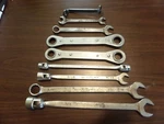 Mac Tools 9 Wrenches Combination, Socket Wrench, Ratchet Mechanics Usa. Fixed Price $48.00.