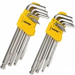 Hanpex 18PC Hex Key Set Ball End Wrench Metric Torx Cr-v Steel. Fixed Price $21.76.