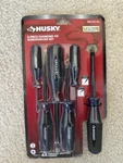 Husky Diamond Tip Magnetic Screwdriver Set 6-PIECE, 3 Slotted Phillips Sizes. Fixed Price $35.00.