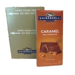 Ghirardelli Squares Caramel Milk Chocolate Luscious Filling 4.8OZ Box Of 10.. Fixed Price $25.00.