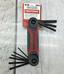 Craftsman 9-IN-1 Fold-up Comfort Grip Sae Inch Hex Key Set Pn 9-46001. Fixed Price $7.99.
