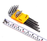 9PC Tamper Proof Torx Star Hex Key L Wrench T10 T50 2-3/4" 6-7/8" 260809. Fixed Price $17.99.