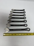 Craftsman 7 Piece Metric Black Oxide Universal Spline Combination Wrench Set. Fixed Price $40.00.