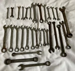 Lot Of 30 Various Sizes/brands/forged Steel Open Wrench/combination End Wrenchs. Fixed Price $19.99.